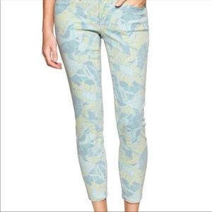 GAP Always Skinny Tropical Print Skimmer Jeans NWOT
